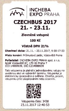vstupenka na Czechbus 2017