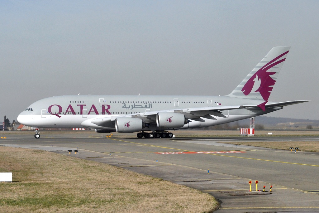 Airbus A380-861, Qatar Airways, Paříž CDG 6.3.2015
