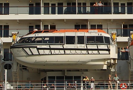 záchranný člun Queen Mary 2, Barcelona 14.9.2007