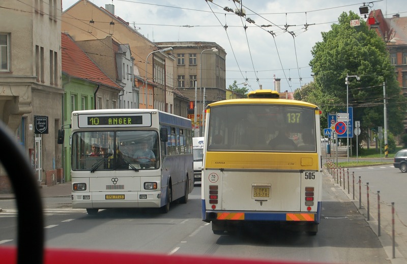 MHD Teplice, TAM Bus ev. . 406 + Karosa C 744 ev. . 505