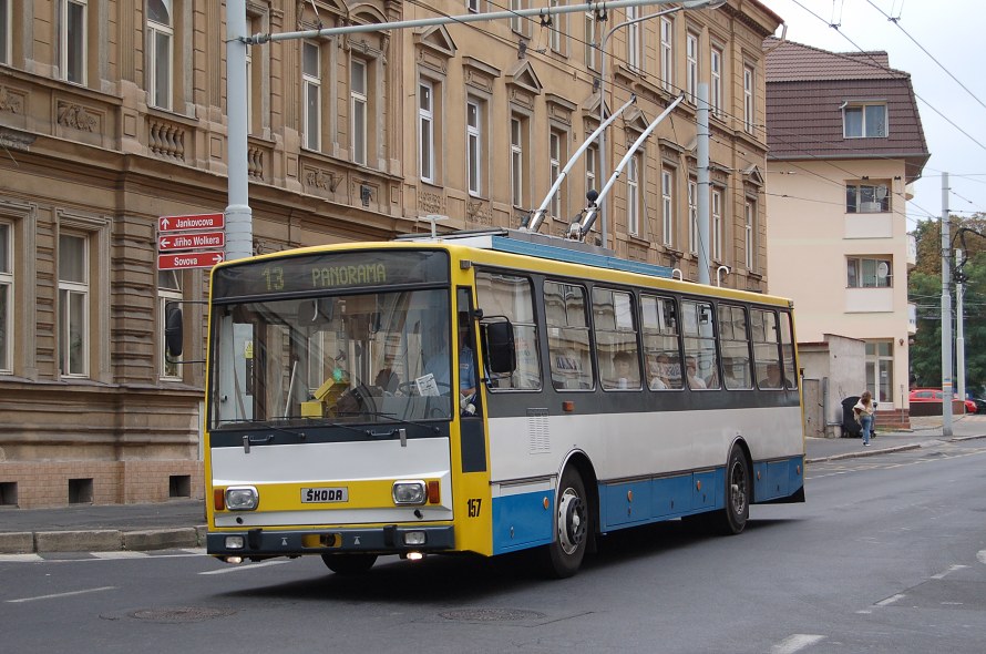 MHD Teplice, koda 14TrM ev. . 157, 29.8.2008