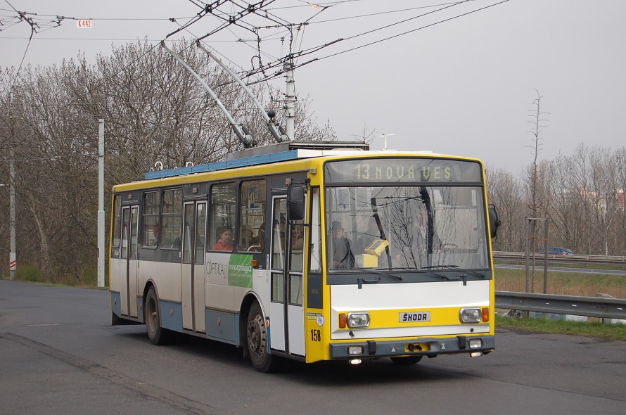 MHD Teplice, koda 14TrM, ev. . 158, 5.4.2008