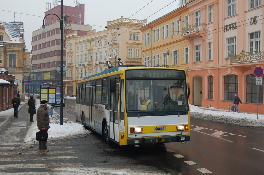 Veolia Teplice, koda 14TrM, ev. . 157, 7.1.2011