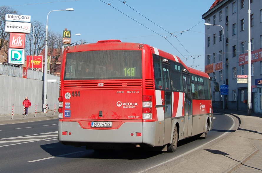 Veolia Teplice, SOR B 10,5 ev .. 444, 2.3.2011