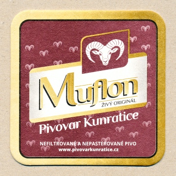 Pivn tcek, pivovar Kunratice, Muflon