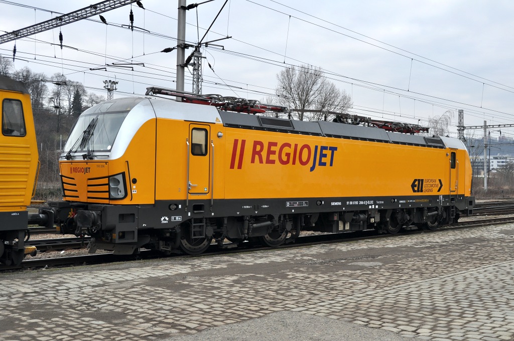 RegioJet, Vectron 193.206, Praha-Smíchov 15.2.2015